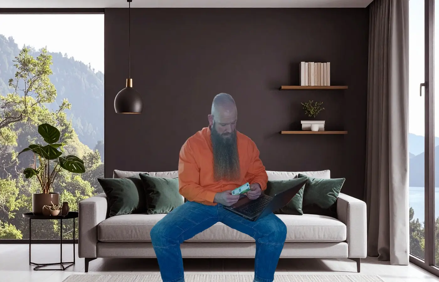 Smarter Lifestyle und Sparen im Alltag mit Laptop, Budgetplanung und bewusster Finanzübersicht