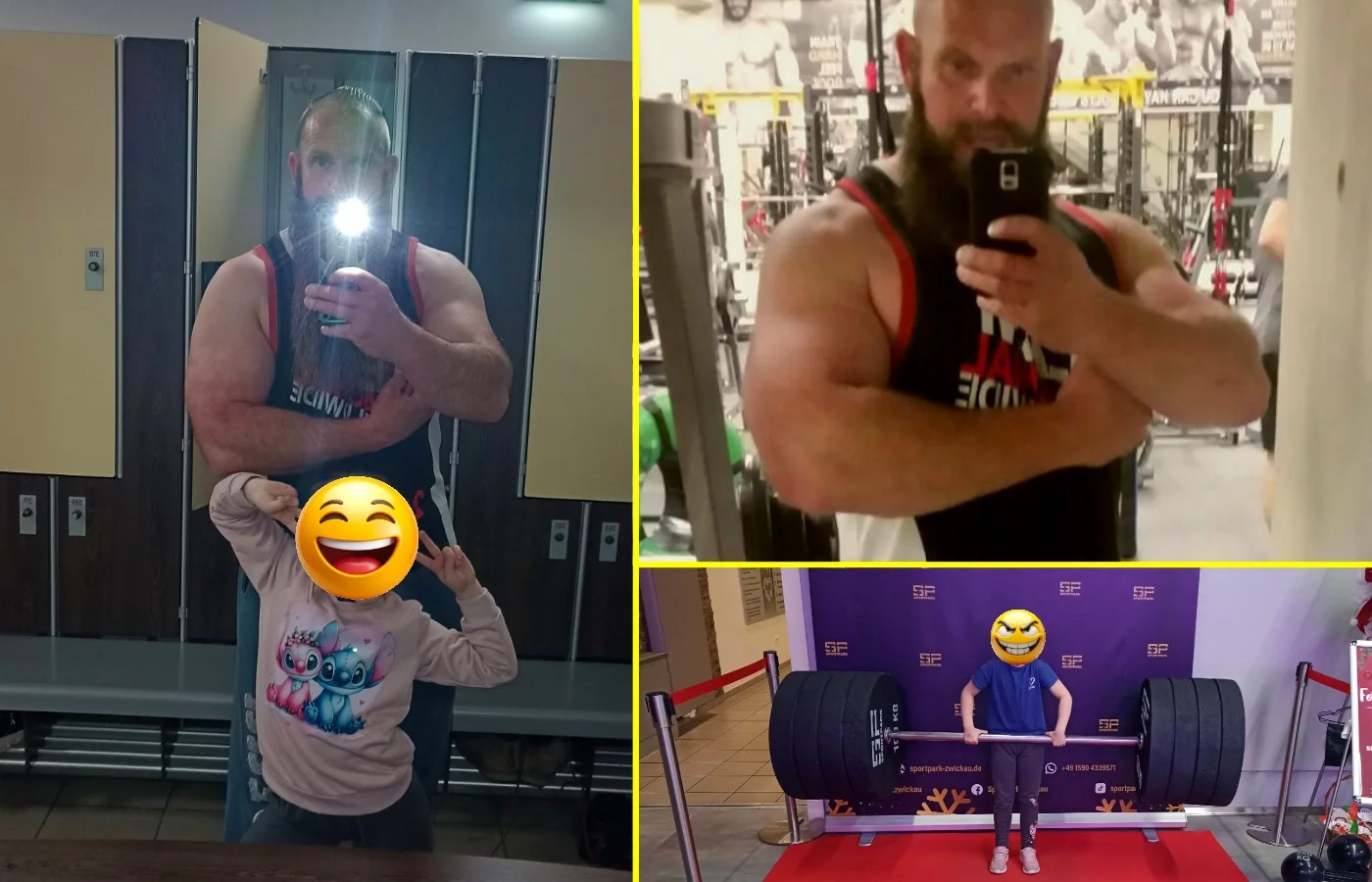 Ich und meine Kleine im Fitnessstudio
