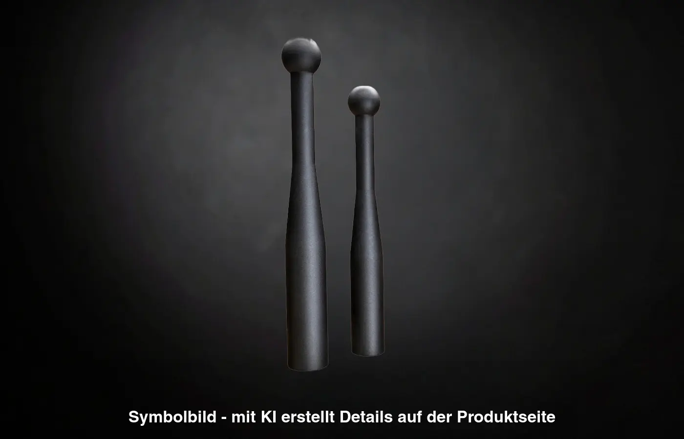 schwarze Stahl-Clubbell für die Schulterstärkung. KI generiertes Symbolbild